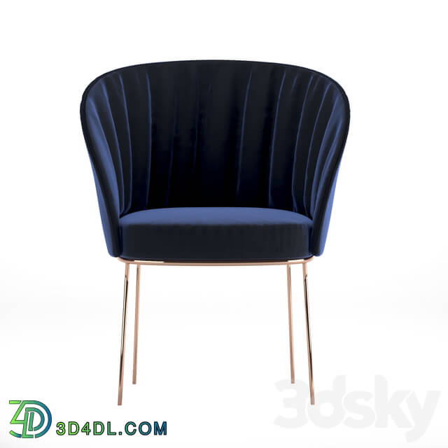 chair blue velvet