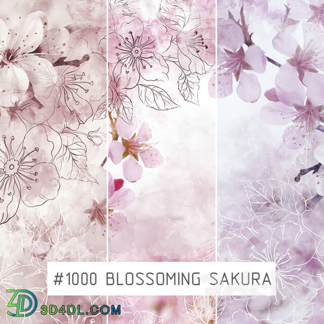 Wall covering - Creativille _ Wallpapers _ Blossoming sakura 1000