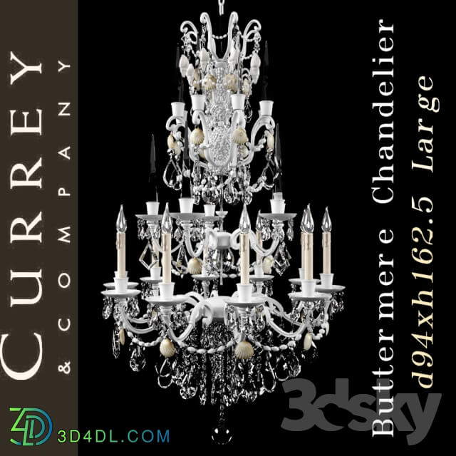 Ceiling light - Chandelier Currey company Buttermere Chandelier Large