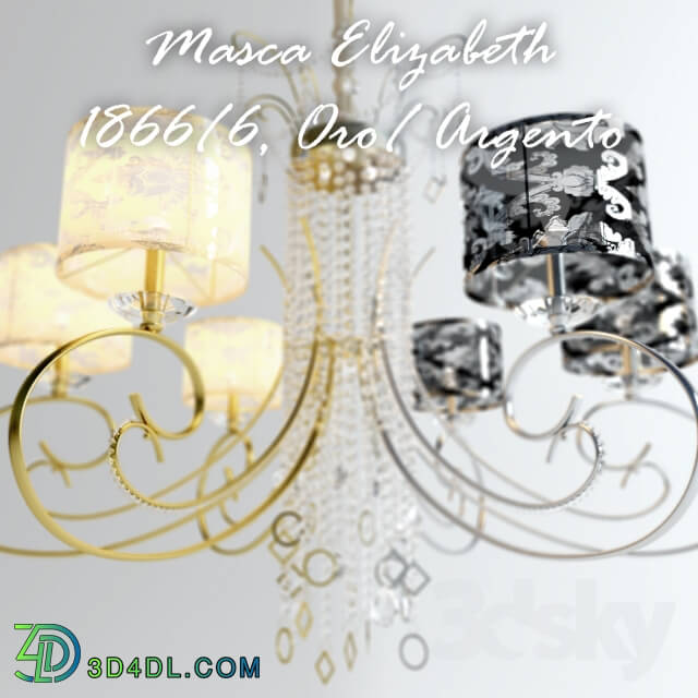 Ceiling light - Masca Elizabeth Oro _ Argento 1188_6