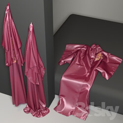 Bathroom accessories - Chinese robe with Dragon 