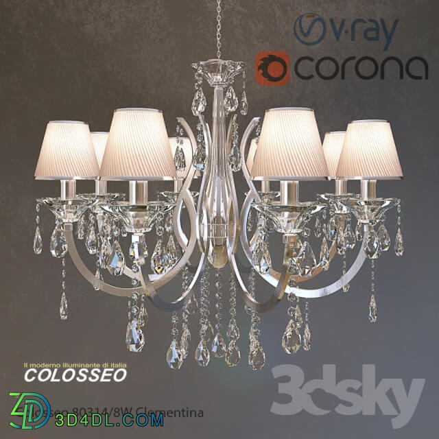 Ceiling light - Chandelier Colosseo80314-8W Clementina Chrome
