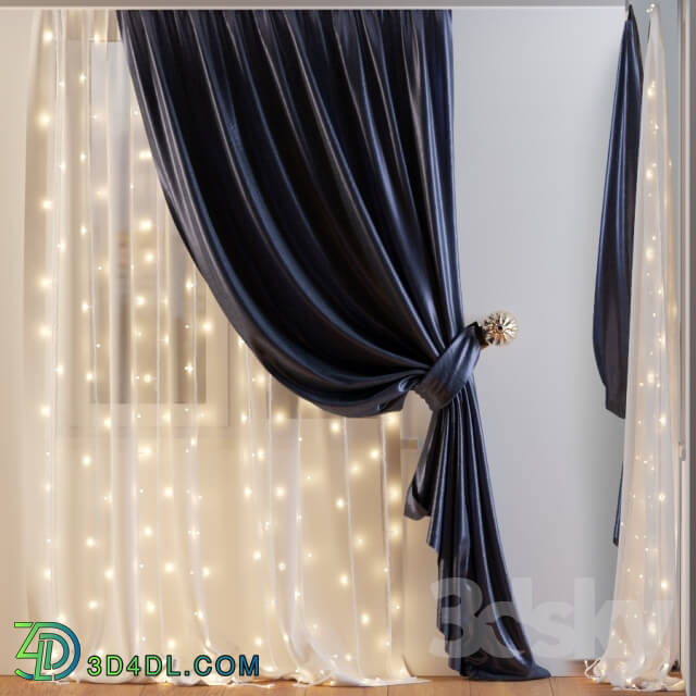 Curtain - Shade with a garland