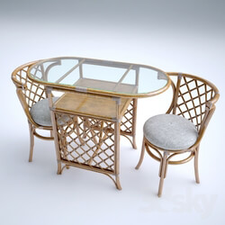 Table _ Chair - Wicker furniture 