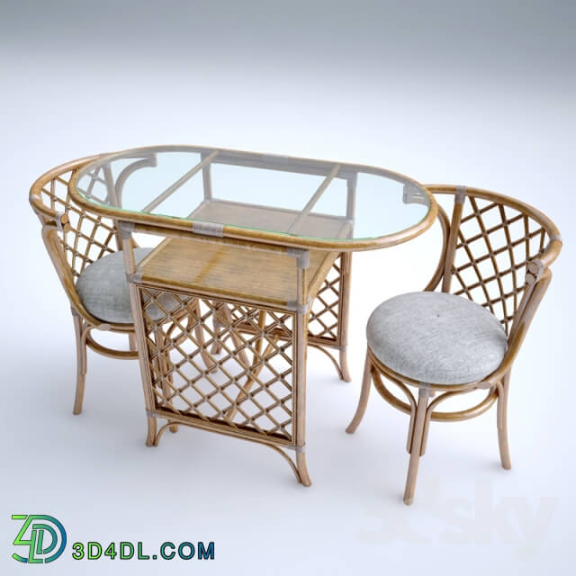 Table _ Chair - Wicker furniture