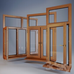 Doors - PLASTIC WINDOWS WOOD 