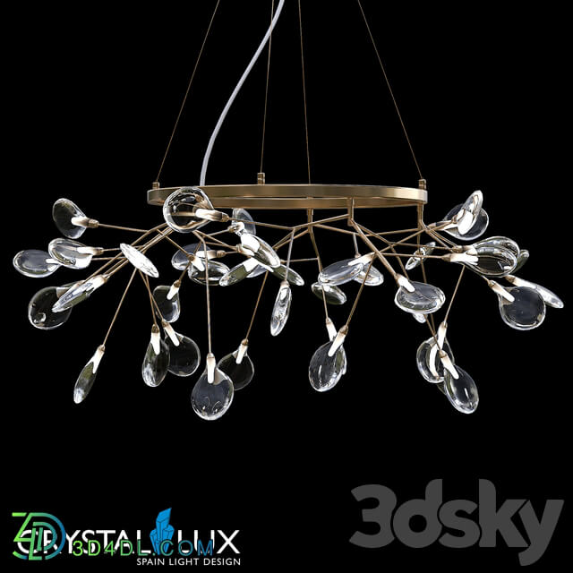 Ceiling light - Evita Sp45 D Gold _ Transparent