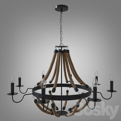 Ceiling light - Hanging chandelier MARSIGLIA A8956LM-8BK 