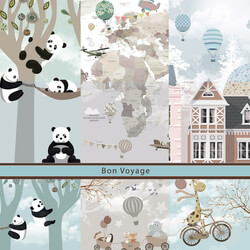 Wall covering - Designer Wallpaper Bon Voyage 