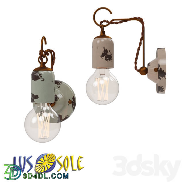 Wall light - OM Sconce Lussole Loft Vermilion LSP-8157_ LSP-8158