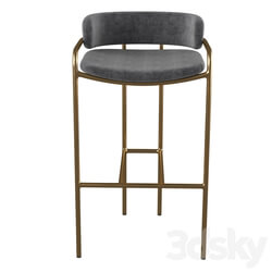 Chair - Lenox Velvet Bar Stool 