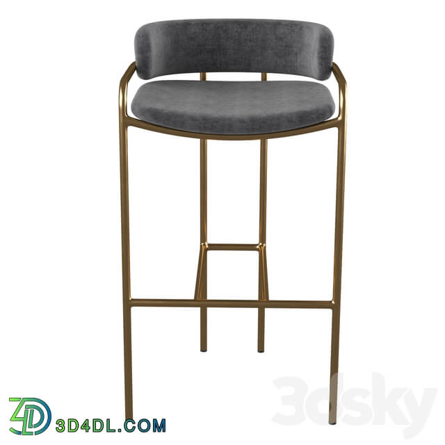 Chair - Lenox Velvet Bar Stool