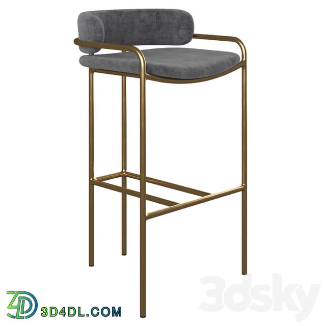 Chair - Lenox Velvet Bar Stool