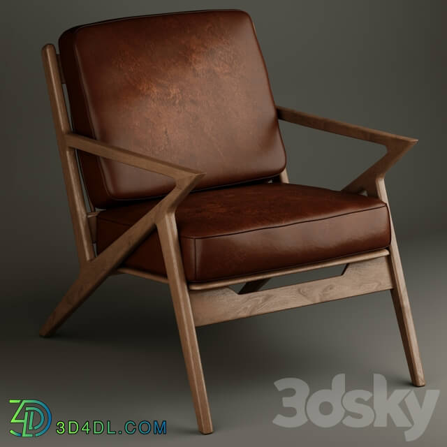 Arm chair - modern leather chair 01