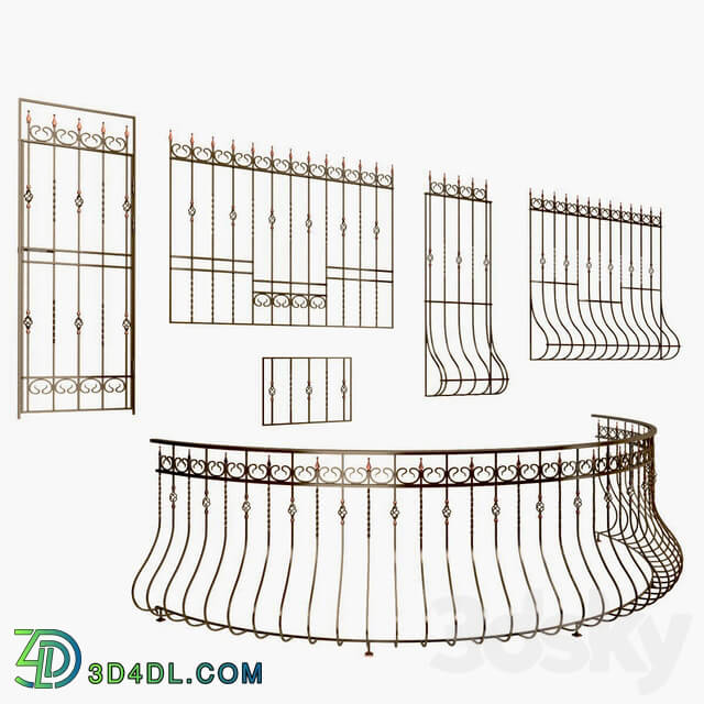 Other architectural elements - Balcony fencing and window grilles