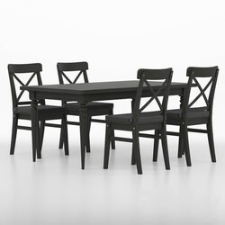 Table _ Chair - Ikea Ingolf Chair black 