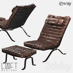 Arm chair - Armchair and pouffe LoftDesigne 30611 model 