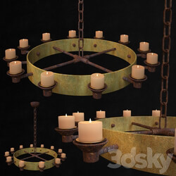 Ceiling light - rustic candles chandelier 