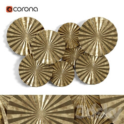 Other decorative objects - Newhill Designs Wide Gold Fan Wall Art 