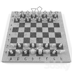 Other decorative objects - Concrete Chess 
