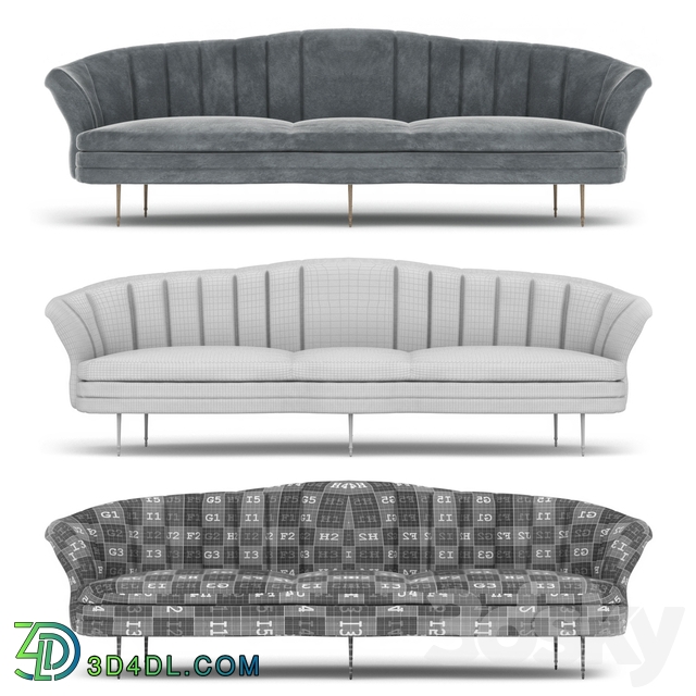Sofa - linear capitone sofa