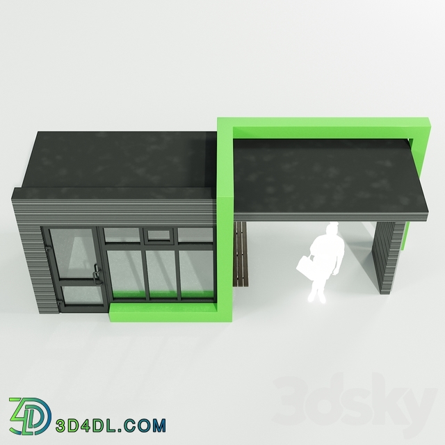 Other architectural elements - Bus stop with shop