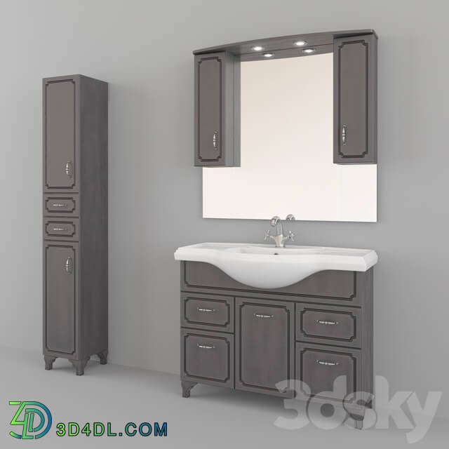 Bathroom furniture - Furniture for a bathroom of production Kaksa-A _ Patina Dark gray 1050