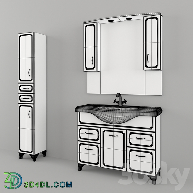 Bathroom furniture - Furniture for a bathroom of production Kaksa-A _ Patina Dark gray 1050