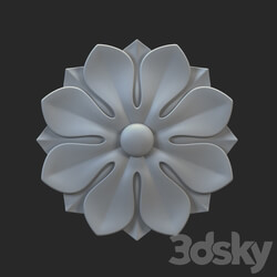 Decorative plaster - Carved Classic Rosette 002 