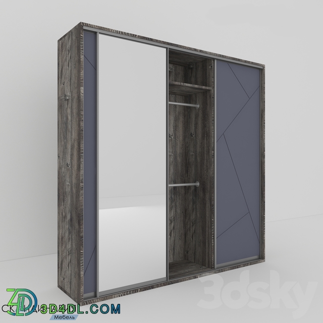 Wardrobe _ Display cabinets - Sliding wardrobe with a mirror Skandinaviya mebel