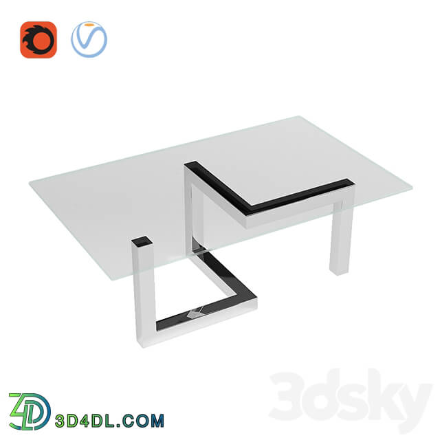 Table - Modern steel coffee table