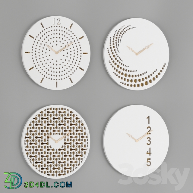 Watches _ Clocks - Wall Clocks Set 03