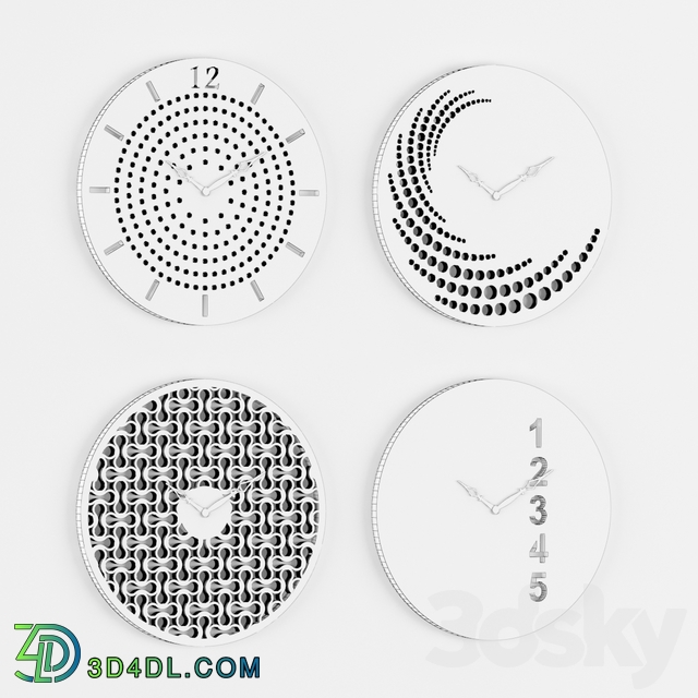 Watches _ Clocks - Wall Clocks Set 03