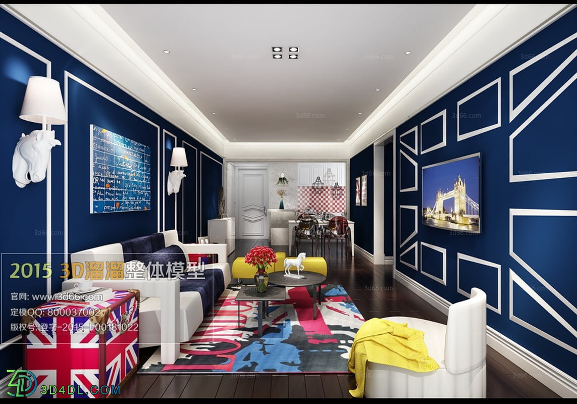 3D66 American Style Livingroom 2015 (241)