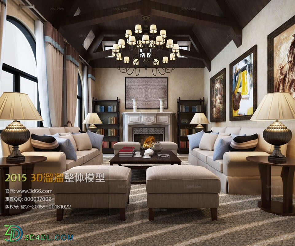 3D66 American Style Livingroom 2015 (244)