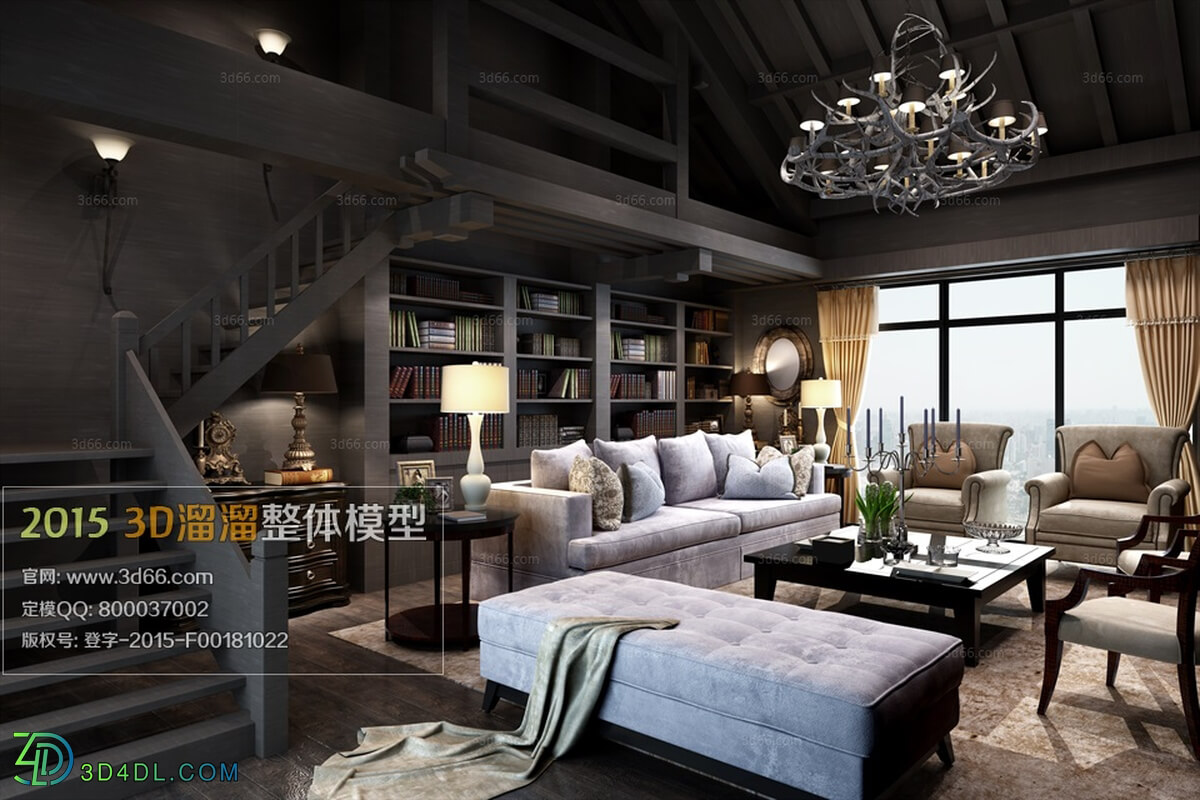 3D66 American Style Livingroom 2015 (245)