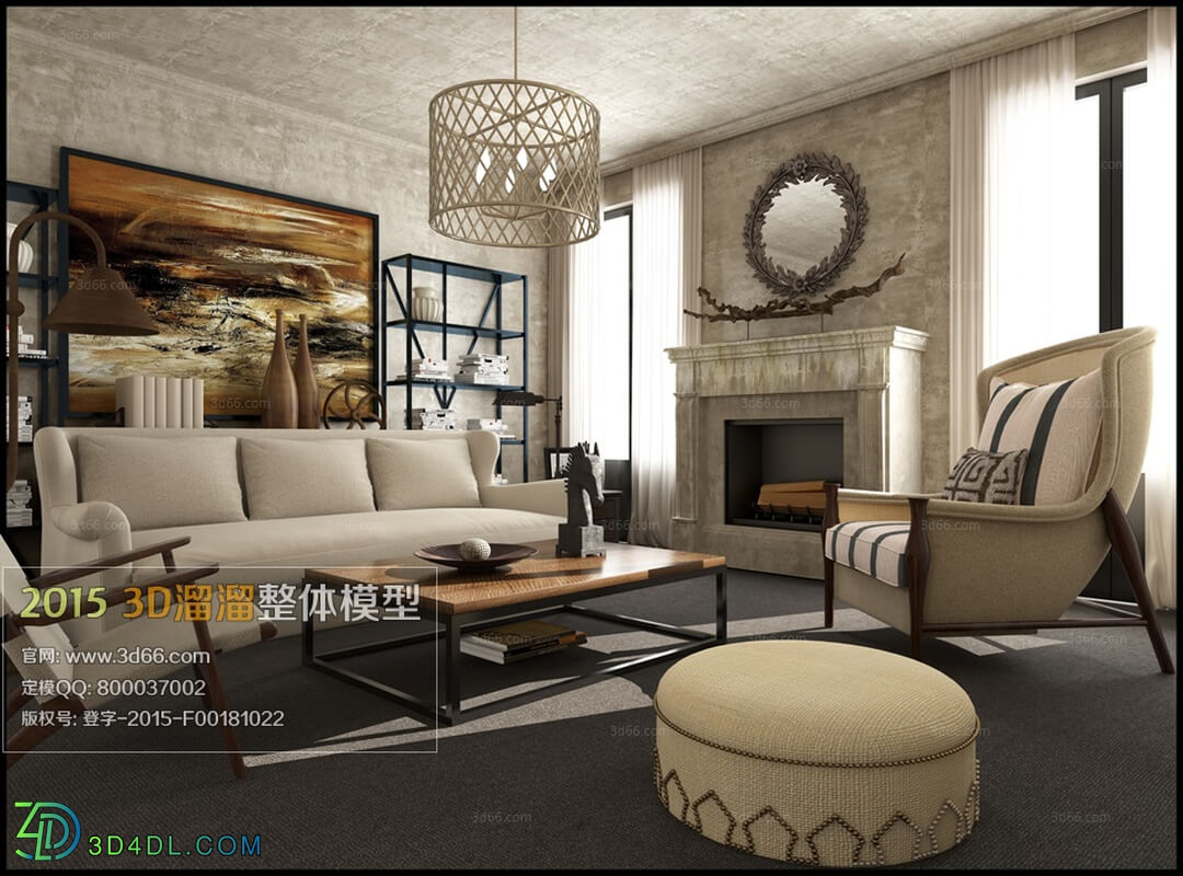 3D66 American Style Livingroom 2015 (249)