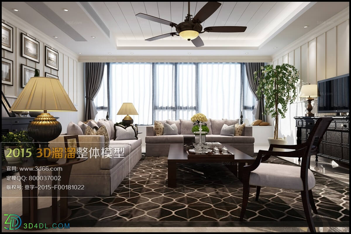 3D66 American Style Livingroom 2015 (251)