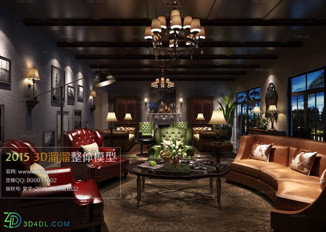 3D66 American Style Livingroom 2015 (252)