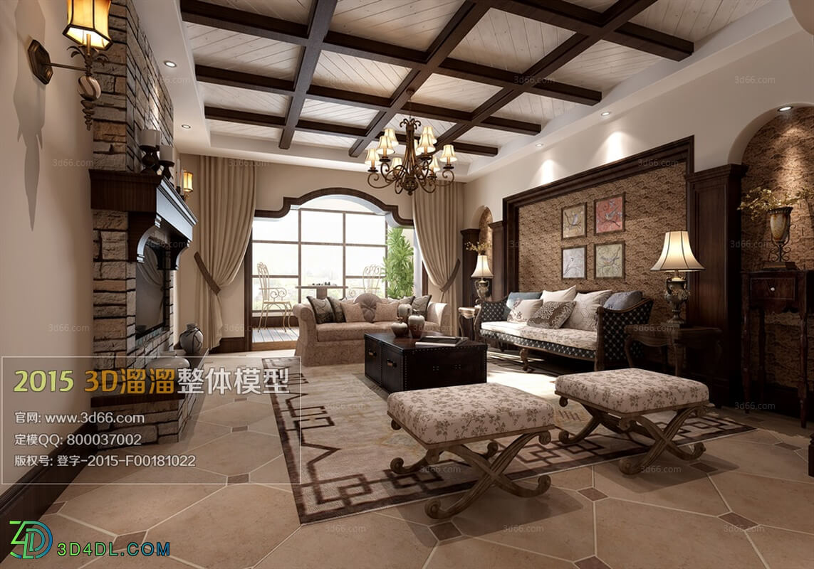 3D66 American Style Livingroom 2015 (254)