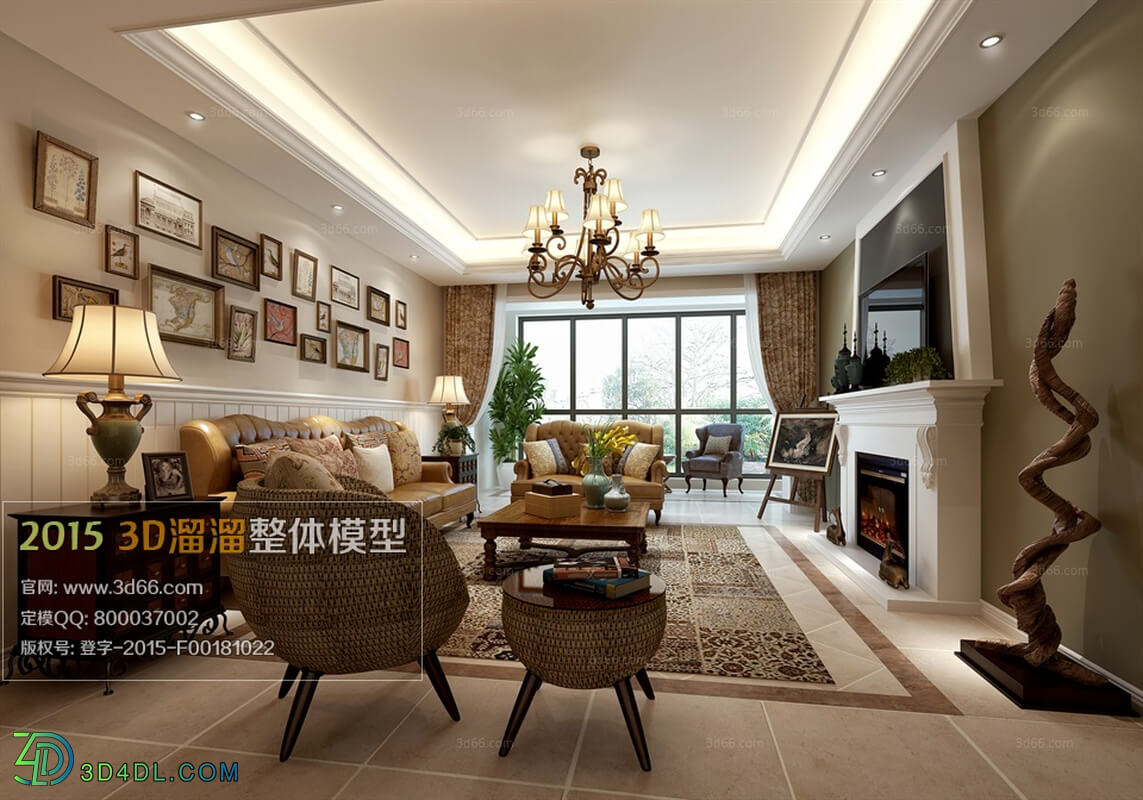 3D66 American Style Livingroom 2015 (256)