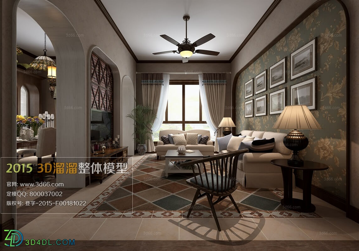 3D66 American Style Livingroom 2015 (257)