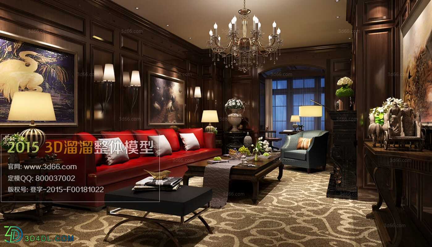 3D66 American Style Livingroom 2015 (258)