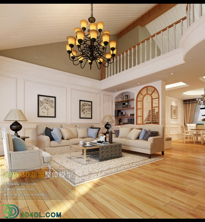 3D66 American Style Livingroom 2015 (264)