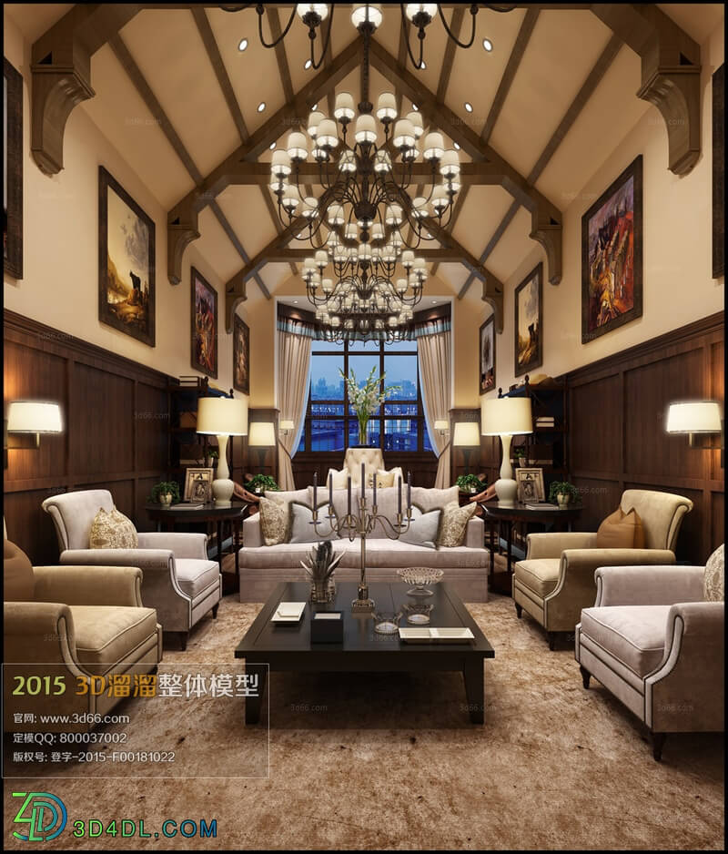 3D66 American Style Livingroom 2015 (265)