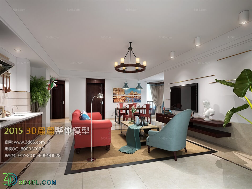 3D66 Modern Style Livingroom 2015 (015)