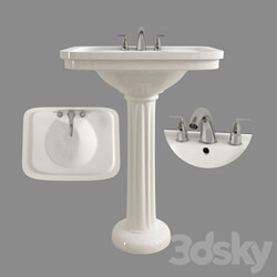 Wash basin - Bath pedestal 01 