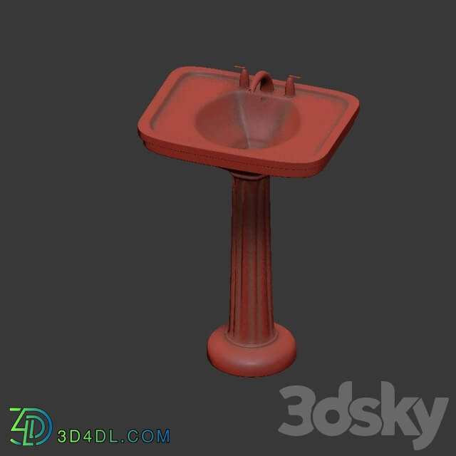 Wash basin - Bath pedestal 01