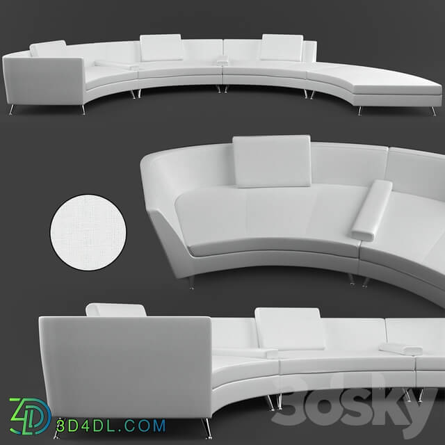 Sofa - circular white sofa