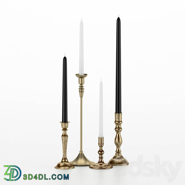 Other decorative objects - Brass Candle Holders_Collection II